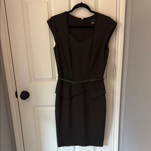 Tahari | Dresses | Nwt Tahari Olive Green Peplum Dress | Poshmark